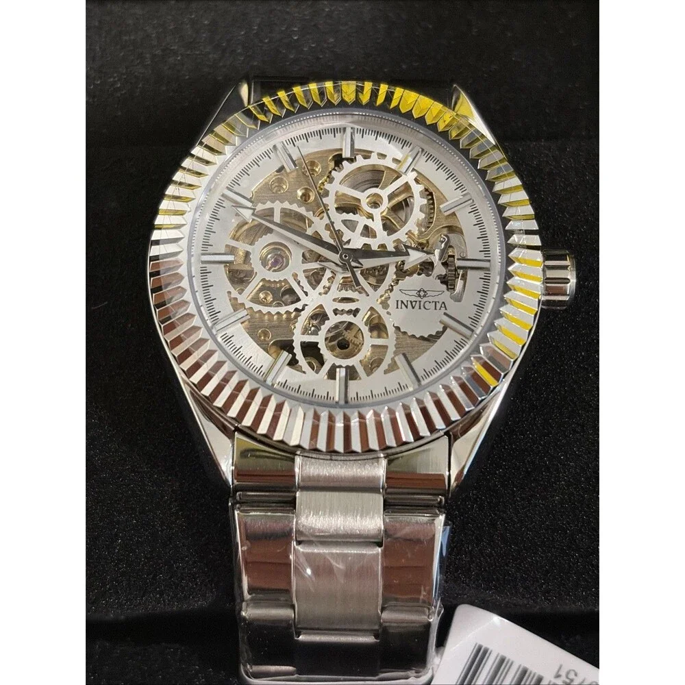 Invicta Objet D Art Glyph Automatic Watch Skeleton Dial 43mm 69751 NEW In Box